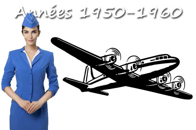 Voyages en Avion Années 1950-1960