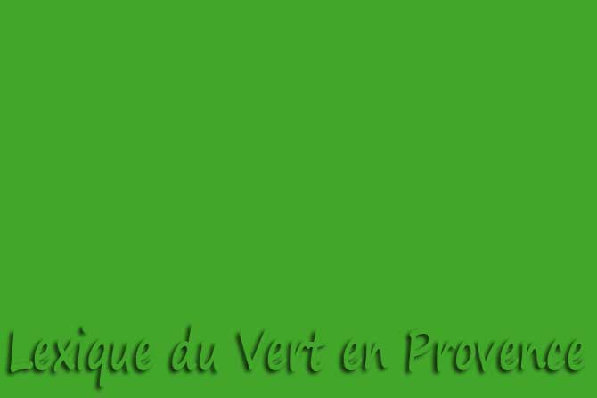 Lexique du Vert en Provence