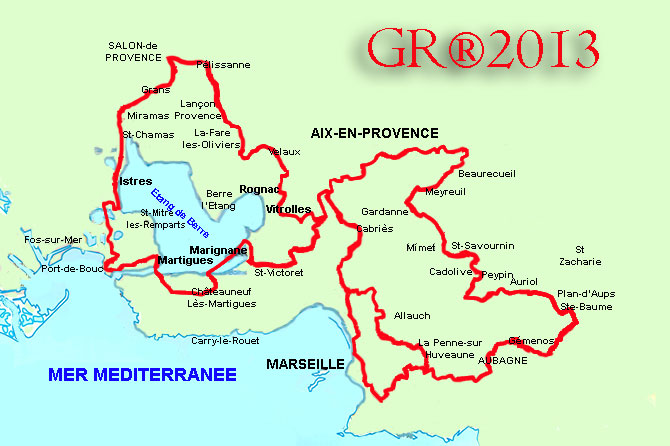 GR® 2013 Sentier de Grande Randonnée Marseille-Provence