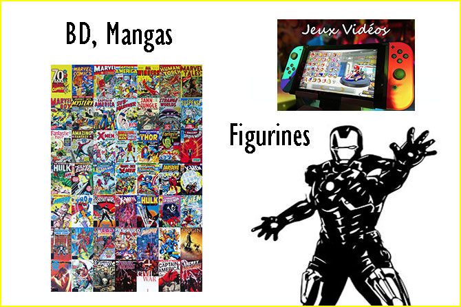 BD, mangas, jeux, jouets, figurines en Provence