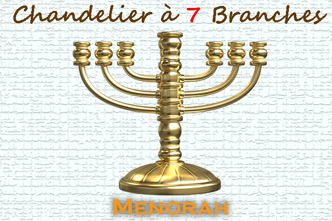 Chandelier à 7 Branches – Menorah